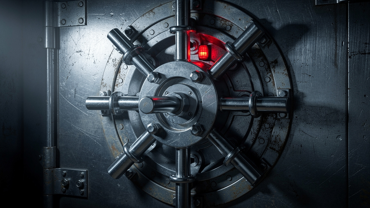 Heavy vault door representing PDF password removal limitations