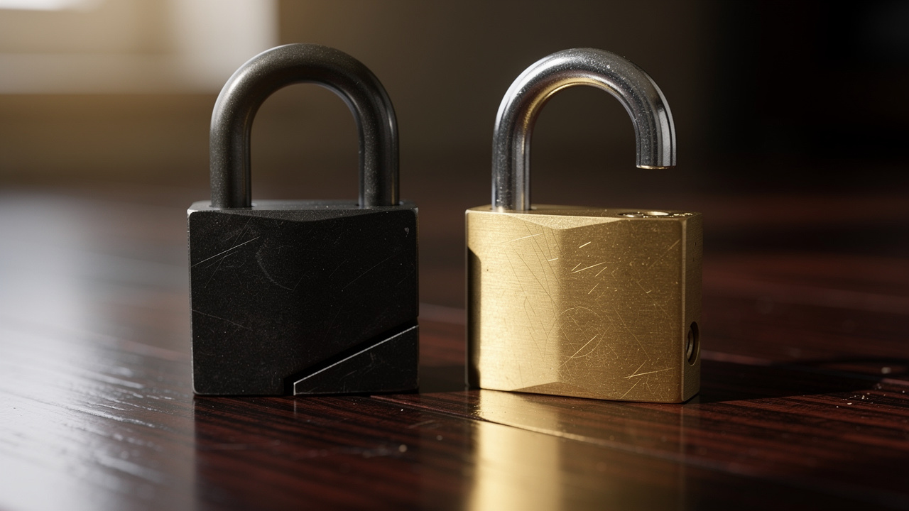 Two padlocks representing different PDF password types