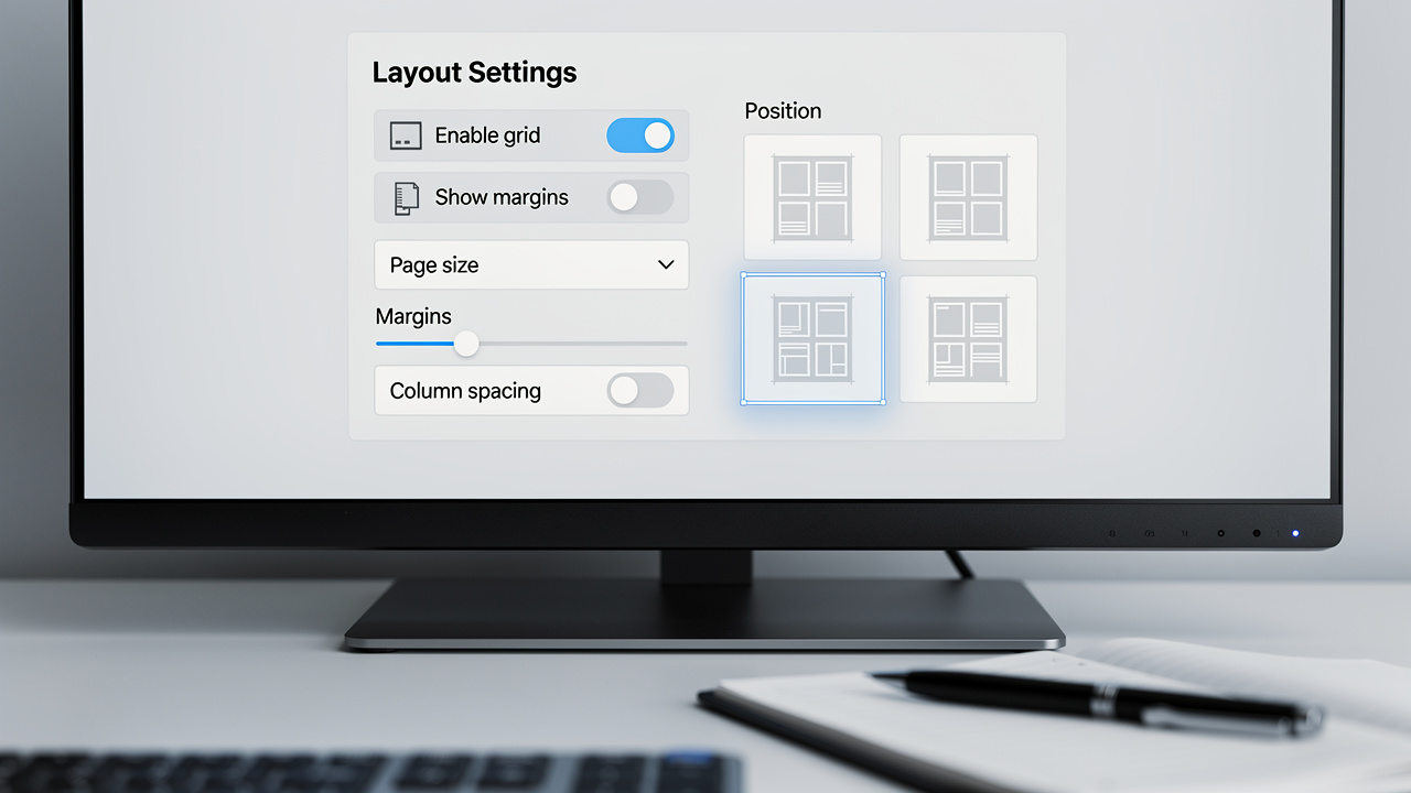 PDF page number customization settings on a computer screen