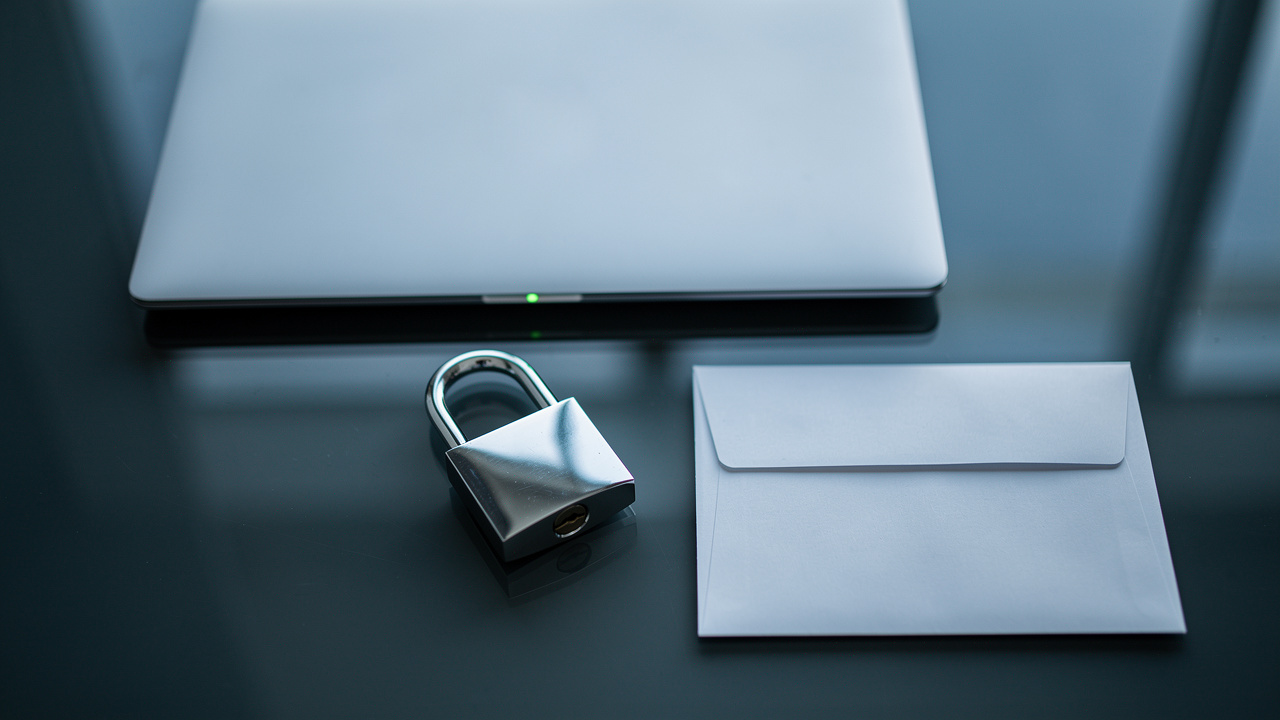 Laptop with padlock symbolizing secure PDF file conversion