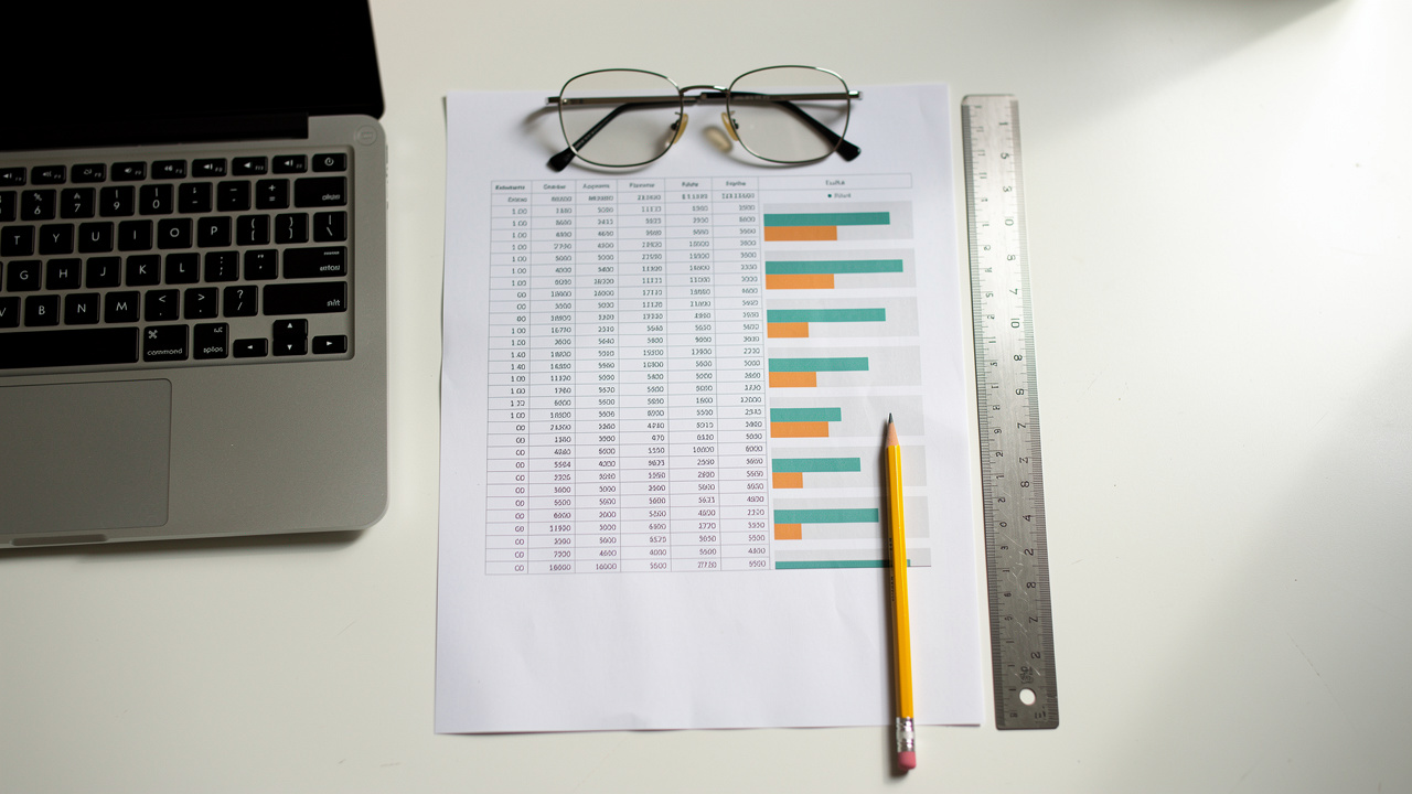 Printed spreadsheet with margin and page setup adjustments