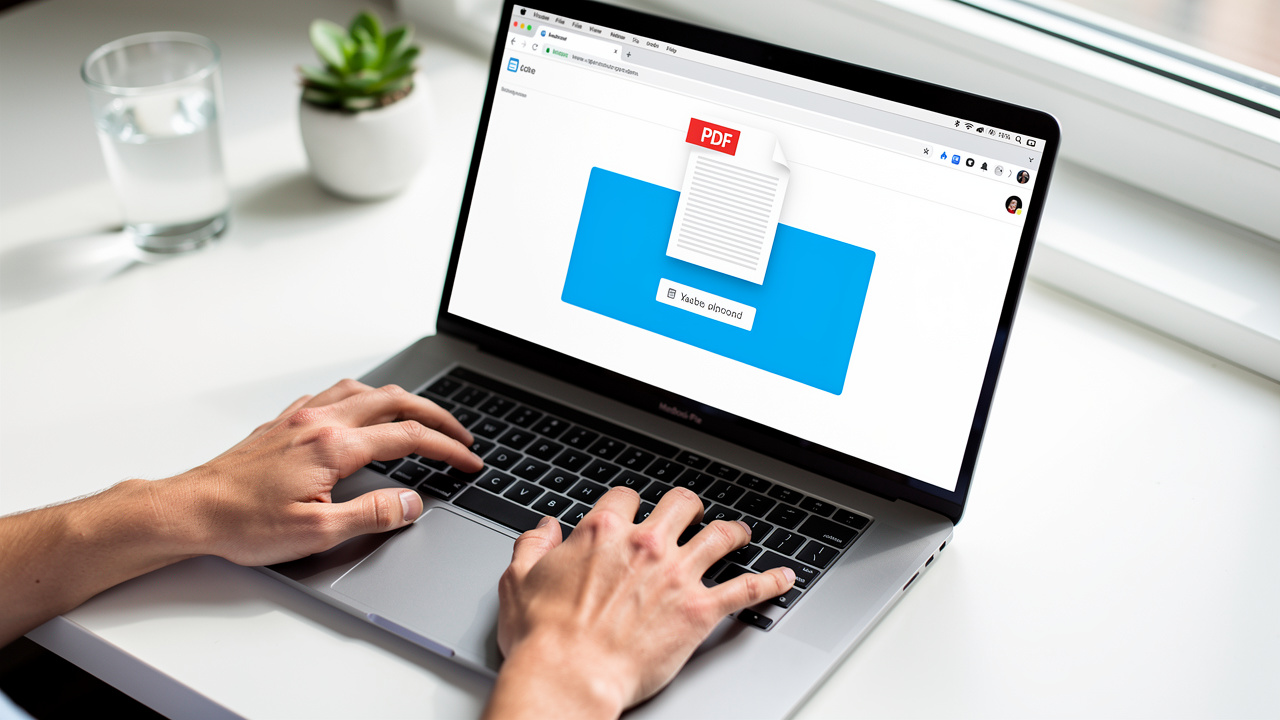 Uploading a PDF file into an online converter tool