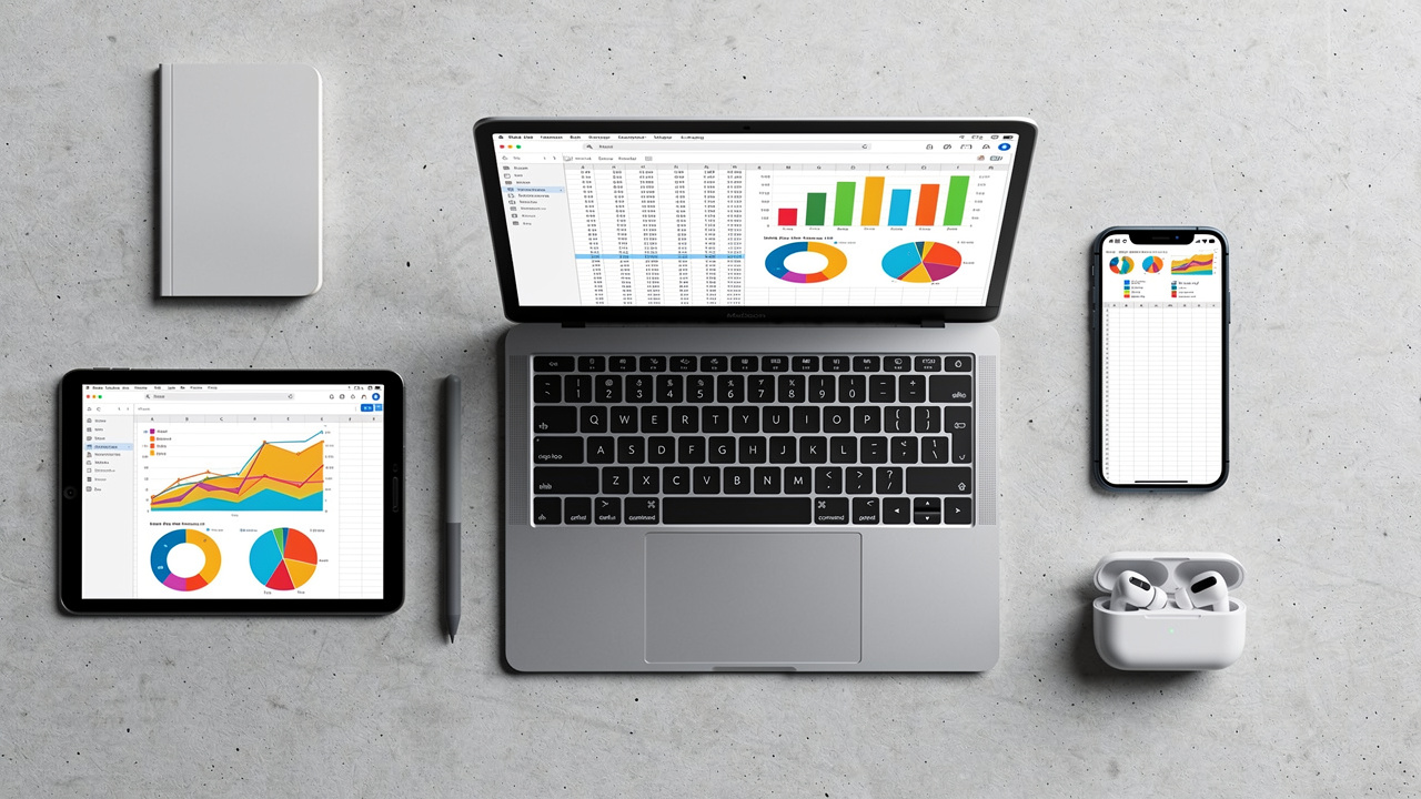 PDF to Excel conversion on phone, tablet, and laptop