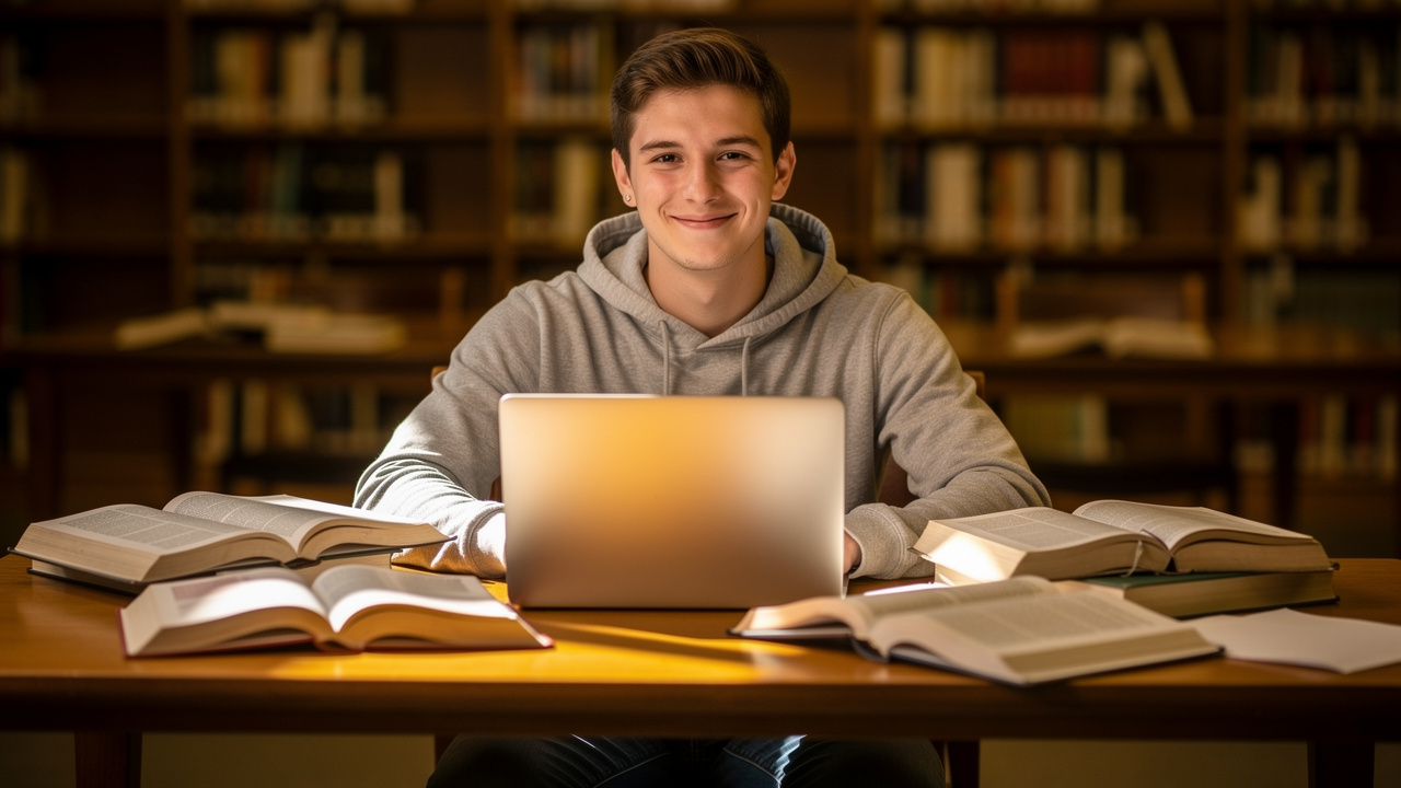 Student using AI tools to summarize PDF study materials