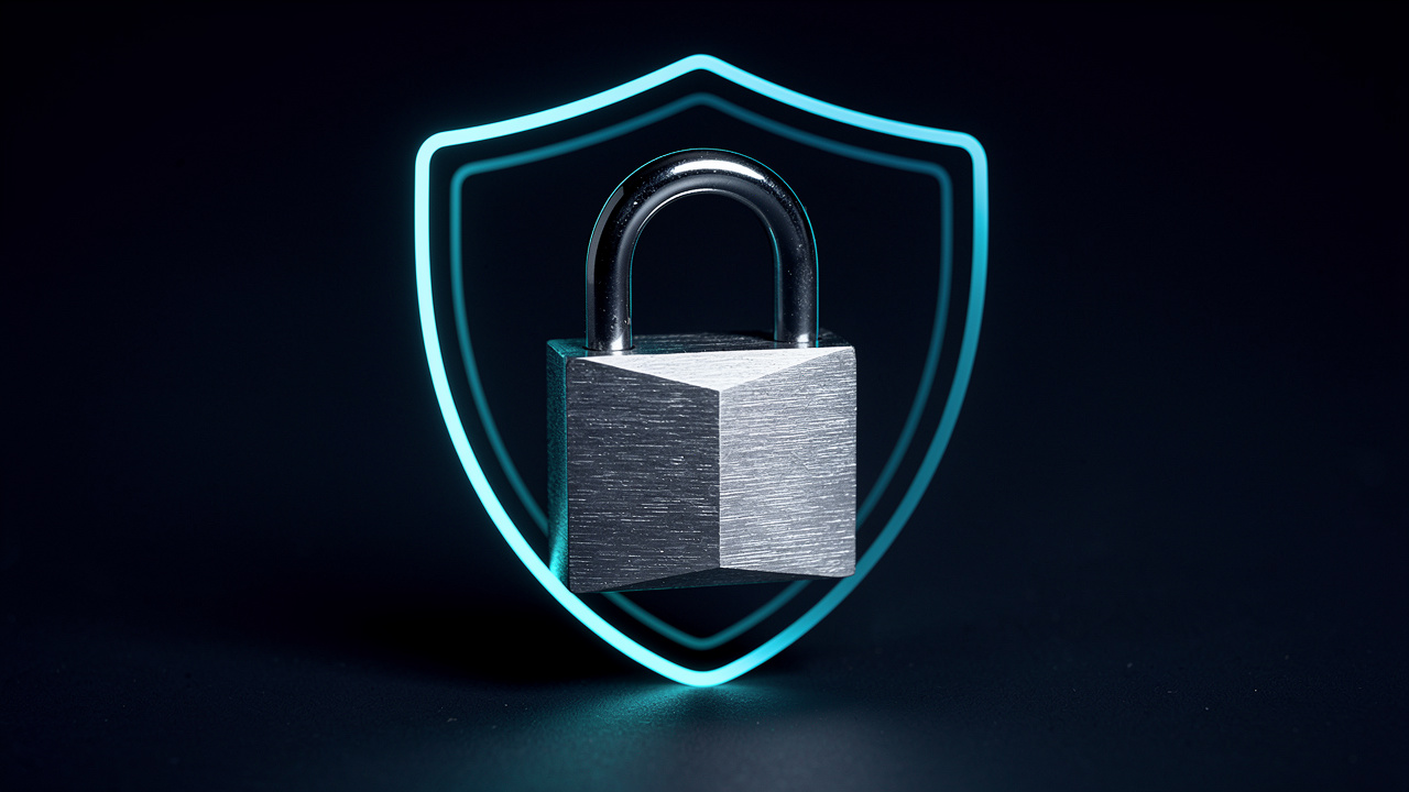 Secure padlock representing online PDF file protection