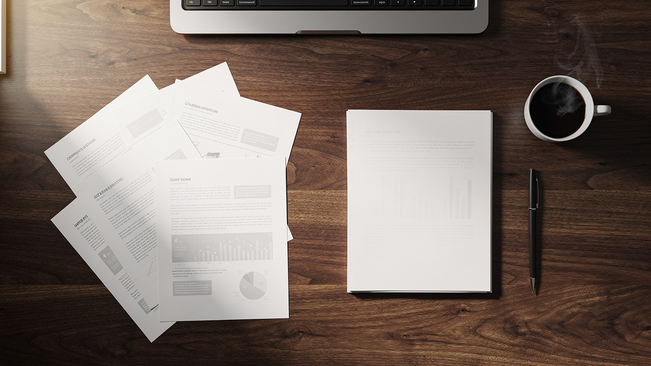 Scattered documents organized into one neat file on desk