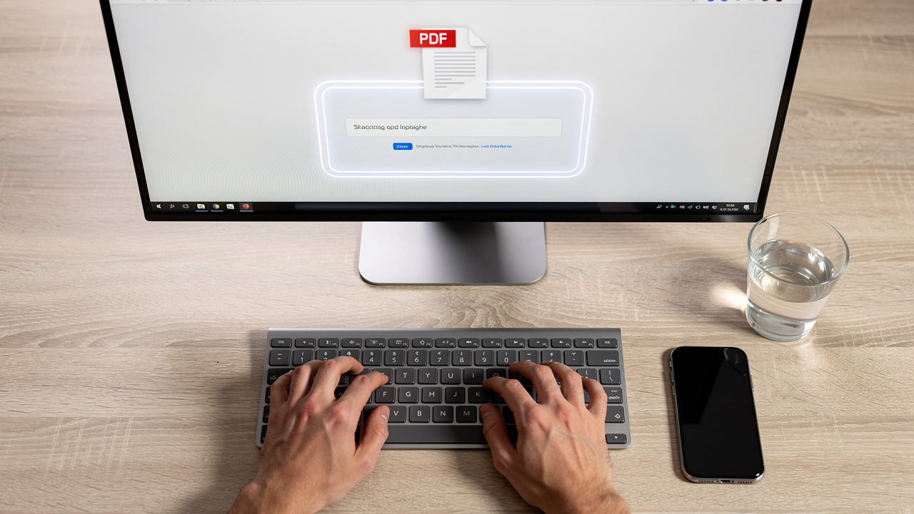 Uploading a PDF file to an online converter tool
