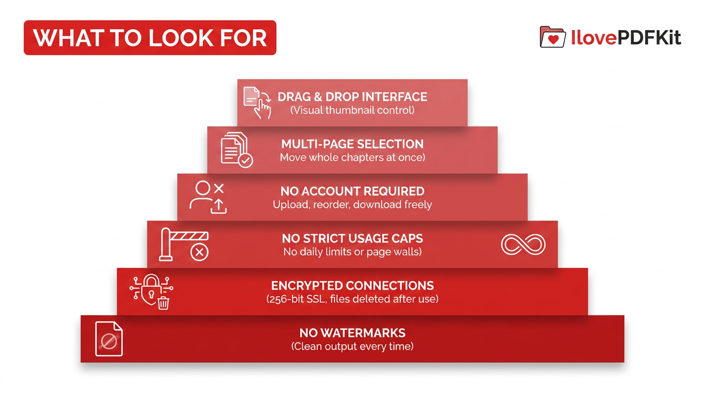 Key features of a good free online PDF organizer