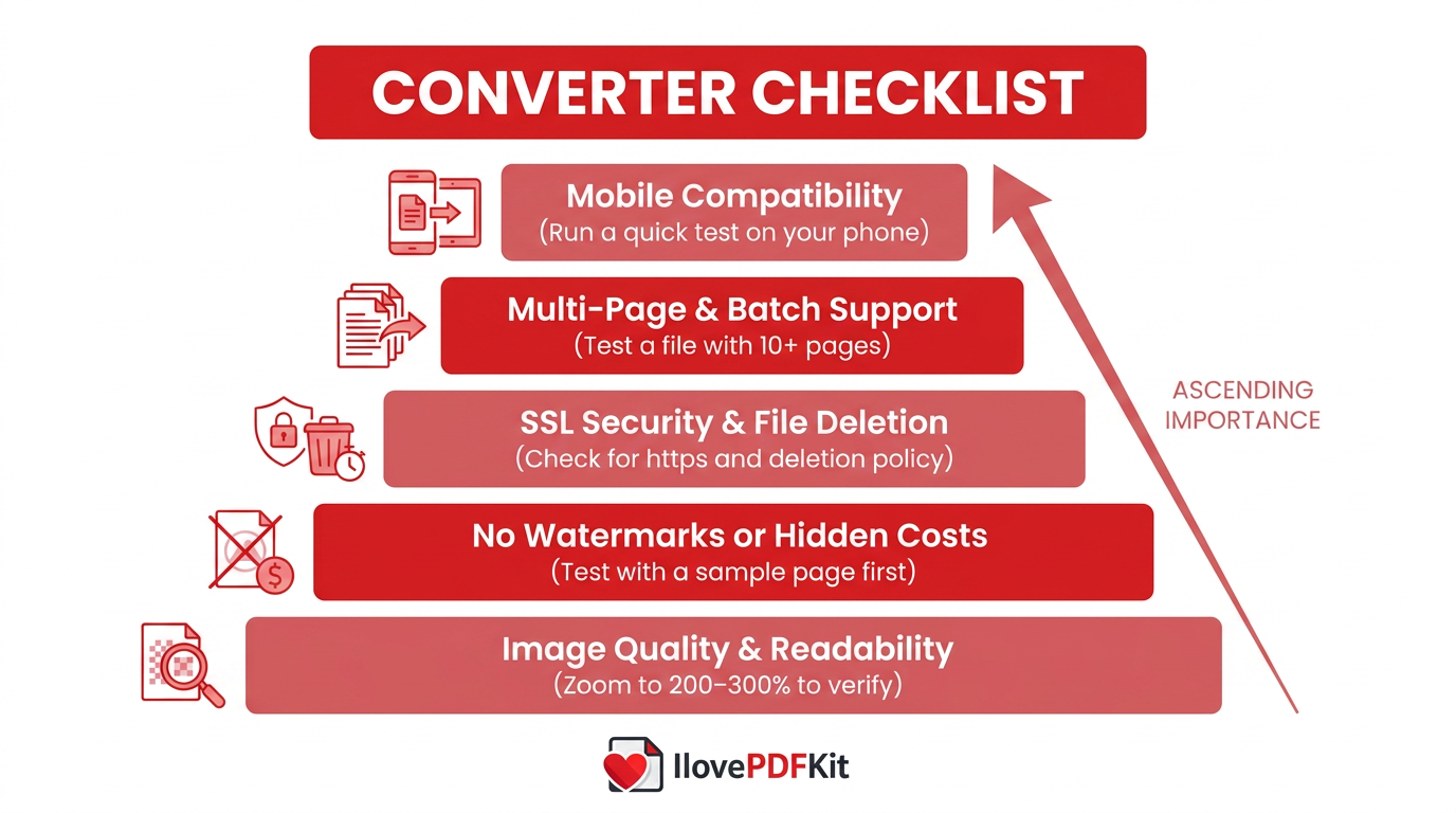 Key factors to evaluate in a free PDF to PNG converter
