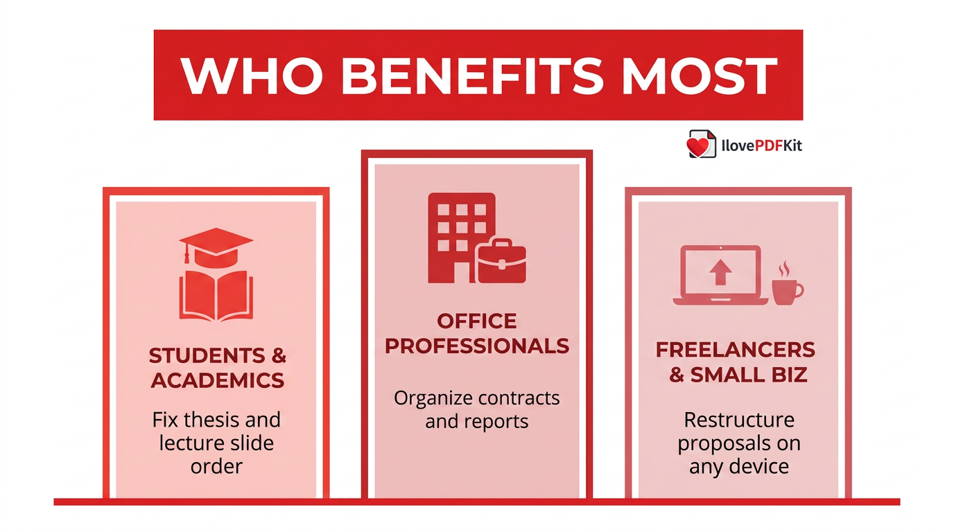 Three user groups who benefit from online PDF organizers