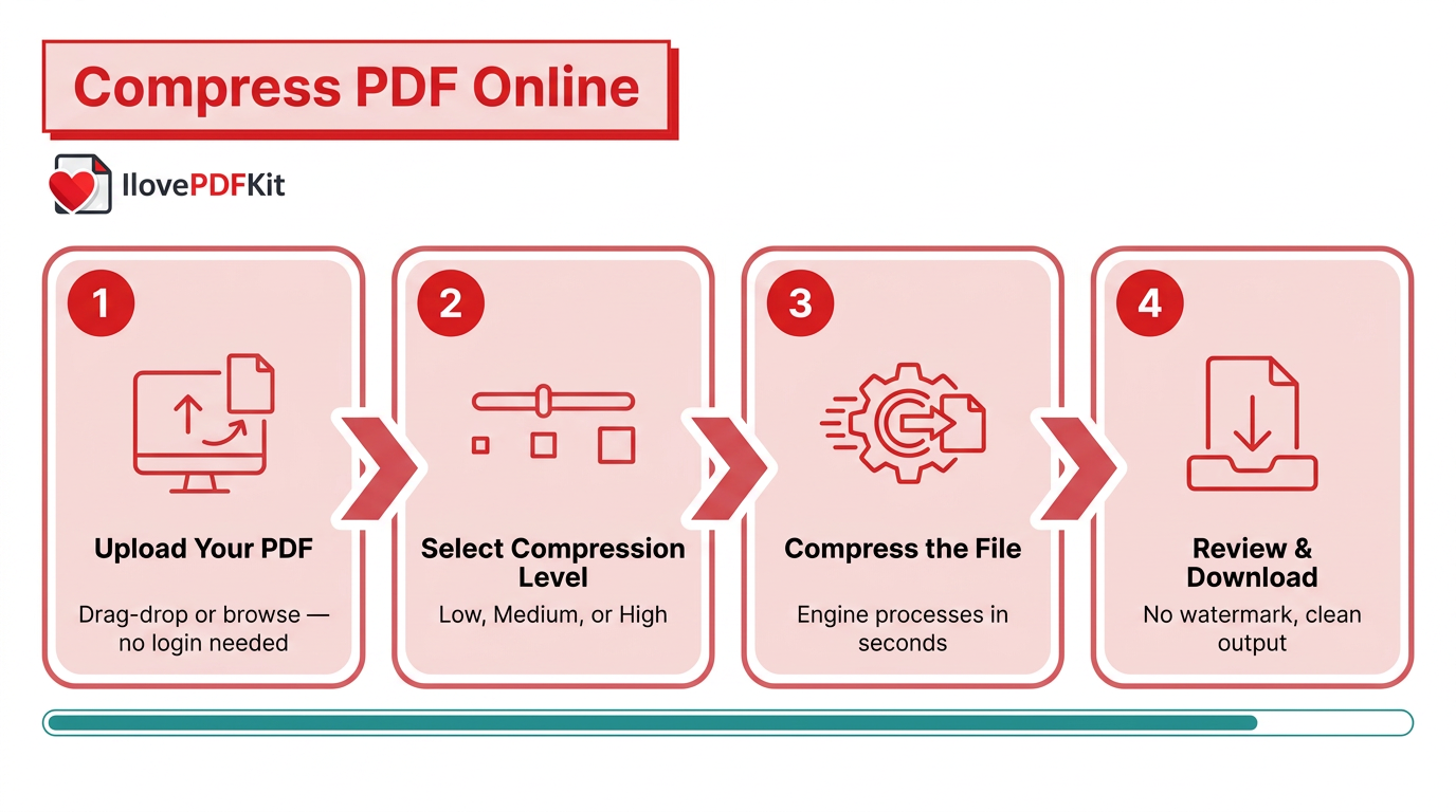 Step-by-step process to compress a PDF online