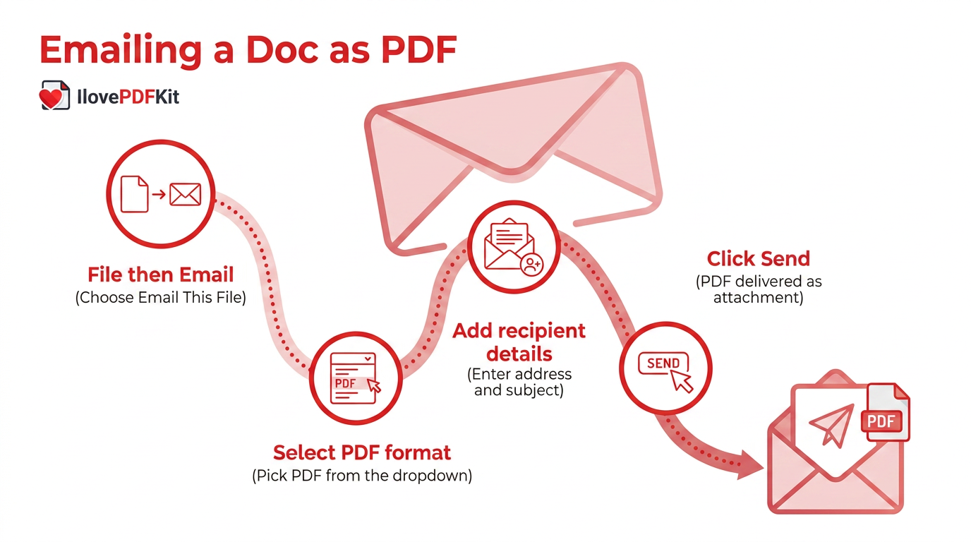 Steps to email a Google Doc as PDF