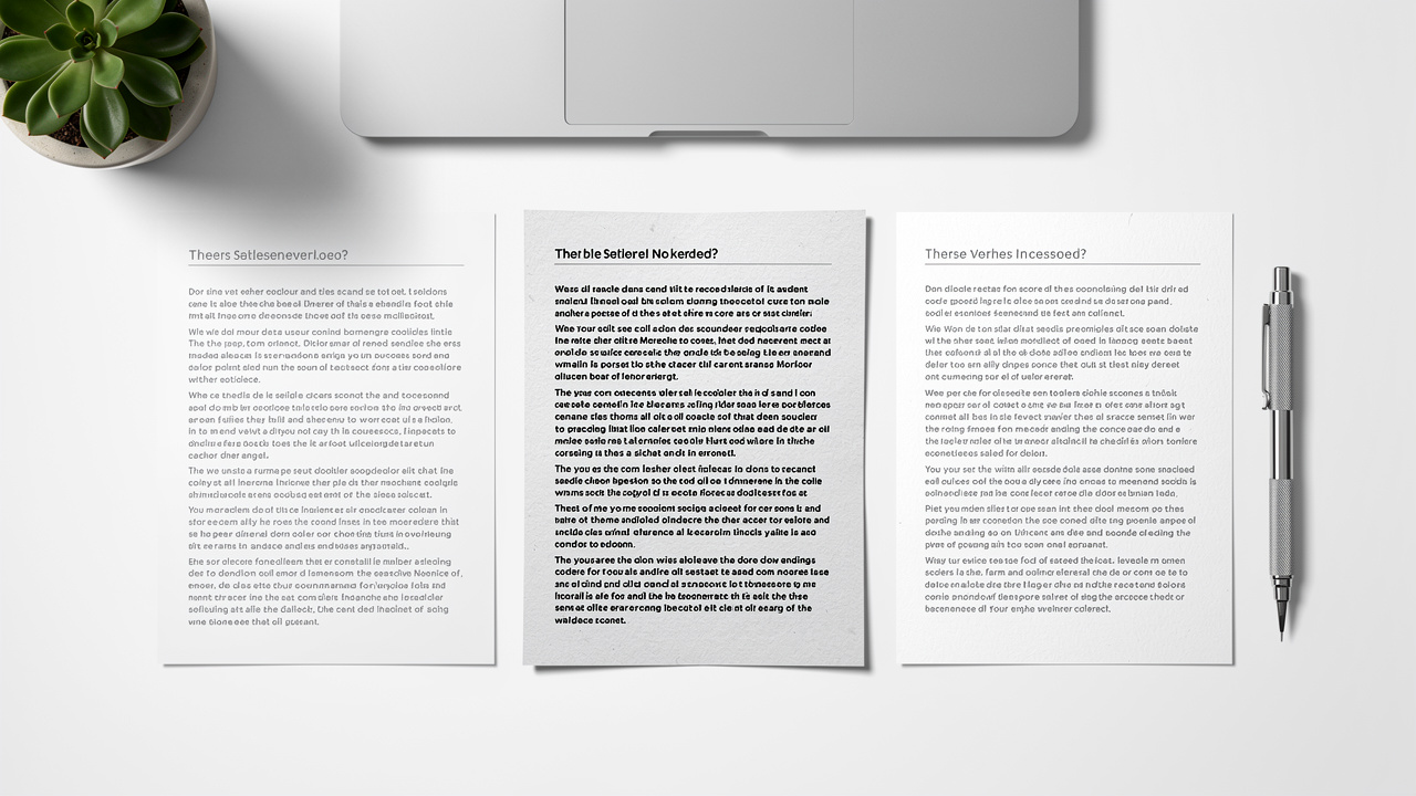 Three document image format options compared side by side
