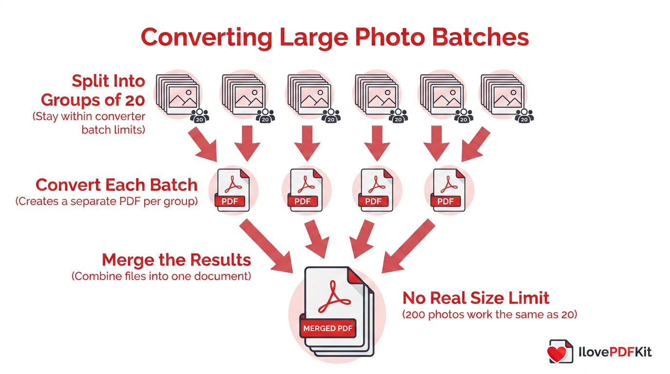 Batching and merging process for many JPG files