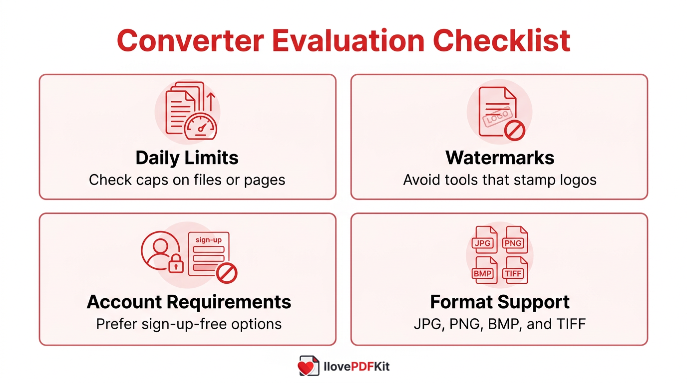 Key features to evaluate when choosing an image-to-PDF converter