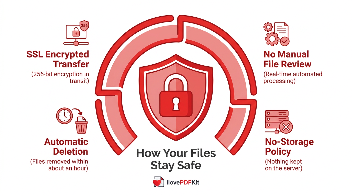 Security features protecting files during PDF conversion