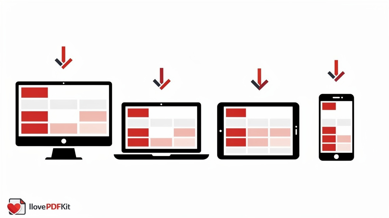 Devices showing ODS file compatibility across Windows, Mac, and mobile