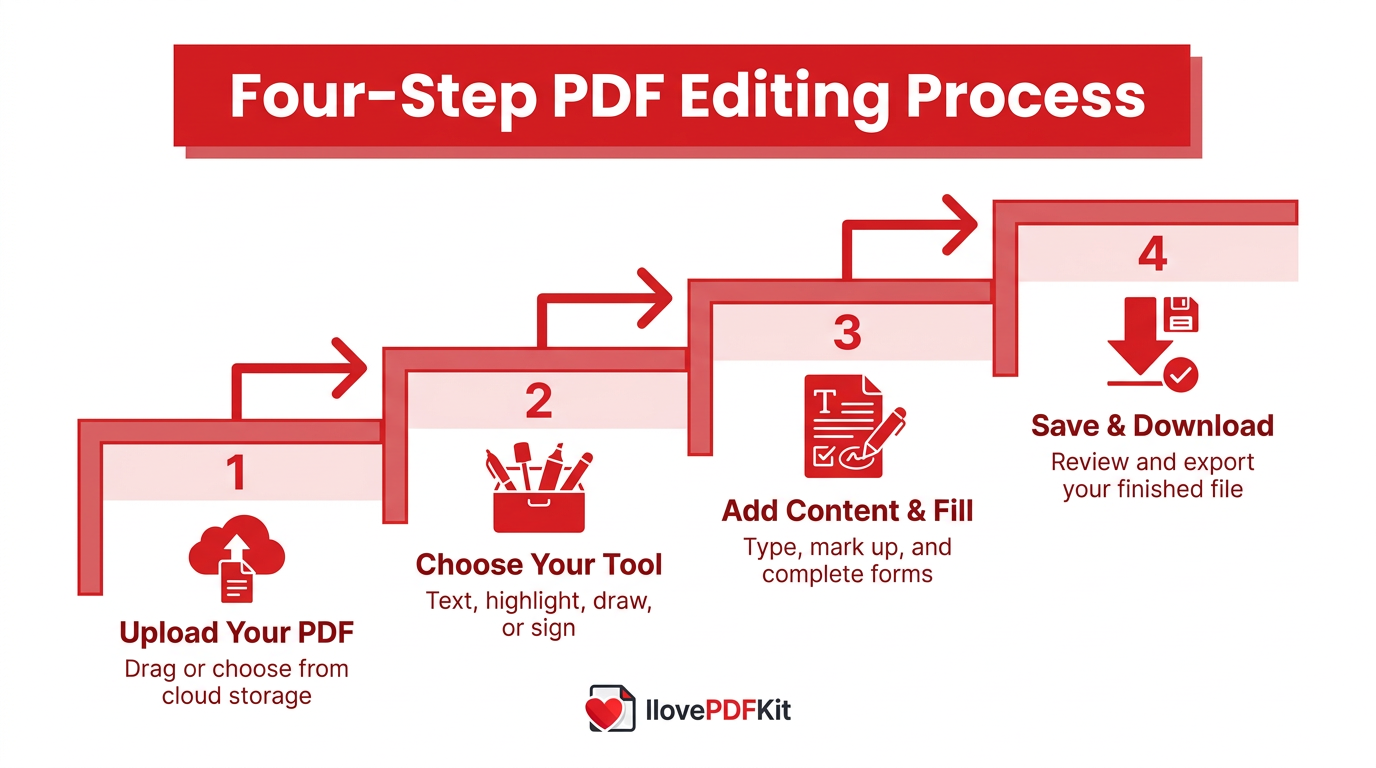 Four-step process to write and save PDFs