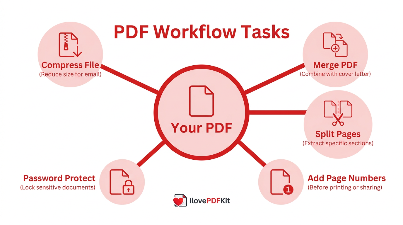 Post-conversion PDF management and editing tools and tasks