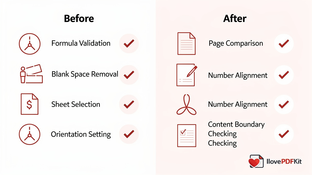Pre-conversion and post-conversion verification checklist