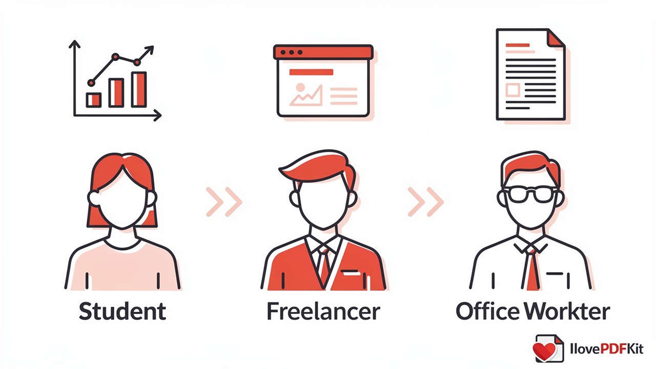 Illustration of practical uses for extracted images across different professions