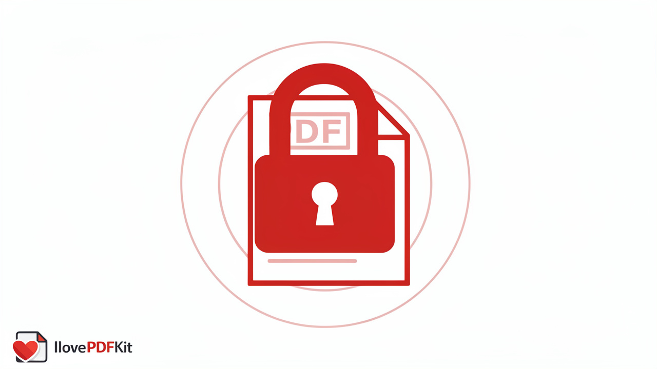 Security icon representing password-protected PDF documents
