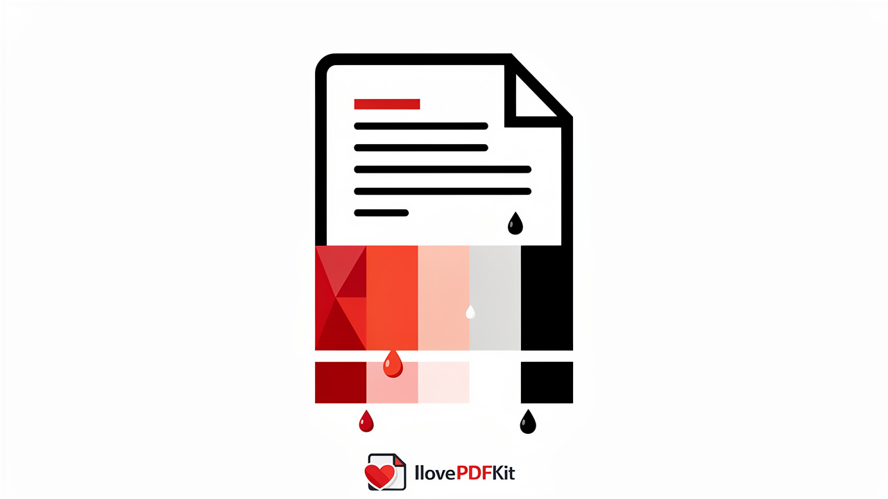 PDF document transitioning from color to grayscale tones