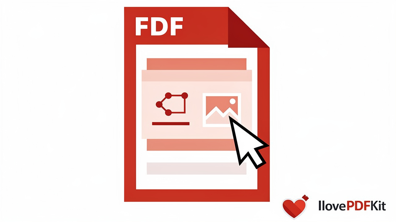 Icon showing PDF internal file structure with embedded images