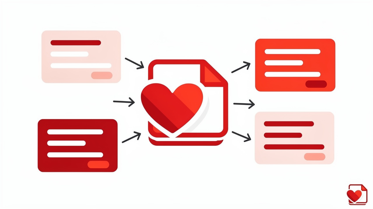 Multiple documents converging into a single organized file